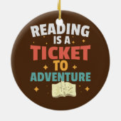 Adventure Library Student Teacher Book lezen Keramisch Ornament (Achterkant)