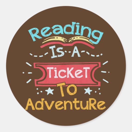 Adventure Library Student Teacher Book lezen Ronde Sticker (Voorkant)