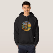 Adventure Life Retro Hippie Beach Sunset Graphic Hoodie (Voorkant volledig)