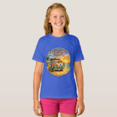 Adventure Life Retro Hippie Beach Sunset Graphic  T-shirt (Voorkant volledig)