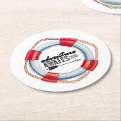 Adventure Life Ring Ronde Kartonnen Onderzetter (Gebogen)