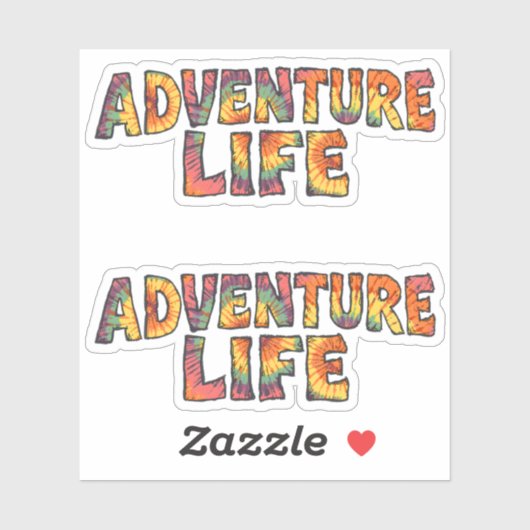 Adventure Life | Tie Dye Explore More Hiker 2pc Sticker (Vel)
