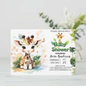 Adventure Little Safari Explorers Baby shower Kaart (Staand voorkant)
