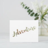 Adventure Map Typografie Briefkaart (Staand voorkant)