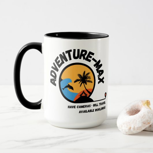 Adventure-MAX Logo Koffiemok Mok (Met donut)