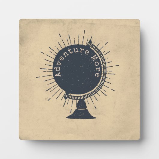 Adventure Meer Hipster Wereldbol Fotoplaat (Voorkant)