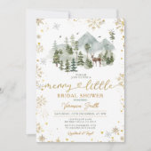 Adventure Merry Little Christmas Bridal Shower Kaart (Voorkant)