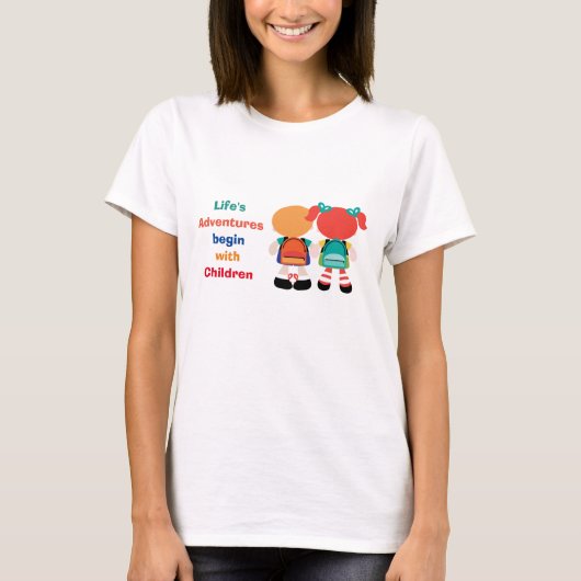 Adventure met kinderen t-shirt (Voorkant)