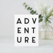 Adventure-minimalistische prijsopgave briefkaart (Staand voorkant)