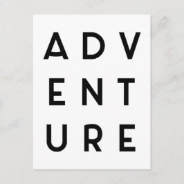 Adventure-minimalistische prijsopgave briefkaart