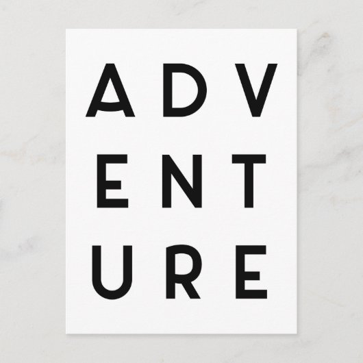 Adventure-minimalistische prijsopgave briefkaart (Voorkant)