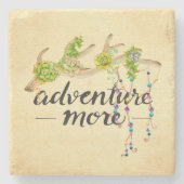 Adventure More Boho Antler Stenen Onderzetter (Voorkant)