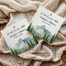 Adventure Mountain Baby shower servetten