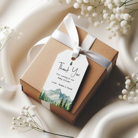 Adventure Mountain Bedankt voor de tag Cadeaulabel