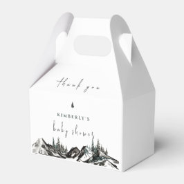 Adventure Mountain Forest Baby shower Dank u Bedankdoosjes