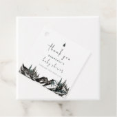Adventure Mountain Forest Baby shower Dank u Bedankjes Labels (In situ)