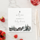 Adventure Mountain Forest Baby shower Welkom Servet (Insitu)