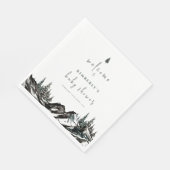 Adventure Mountain Forest Baby shower Welkom Servet (Hoek)