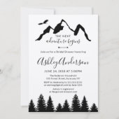 Adventure Mountain Forest Bridal Shower Invitation Kaart (Voorkant)