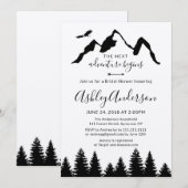 Adventure Mountain Forest Bridal Shower Invitation Kaart (Voorkant / Achterkant)