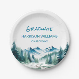 Adventure Mountain Graduation Party Decor Papieren Bordje