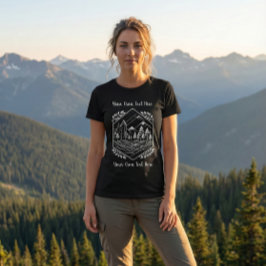 Adventure Mountain Hexagon Nature Your Text T-shirt