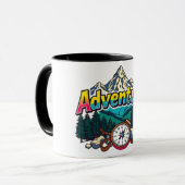 Adventure Mountain – Outdoor Hiking Nature Design  Mok (Voorkant links)