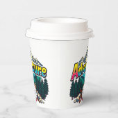 Adventure Mountain – Outdoor Hiking Nature Design  Papieren Bekers (Rechts)