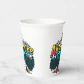 Adventure Mountain – Outdoor Hiking Nature Design  Papieren Bekers (Rechts)