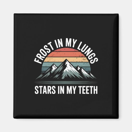 Adventure Mountain Range Climbing Peaks Explorer V Magneet (Voorkant)