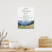 Adventure Mountain Retirement Party Welcome Sign Poster (Keuken)
