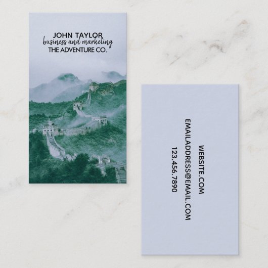 Adventure Mountains en Fog Visitekaartje (Voorkant / Achterkant)