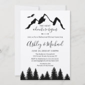 Adventure Mountains repetitie diner uitnodiging (Voorkant)