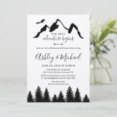 Adventure Mountains repetitie diner uitnodiging (Staand voorkant)