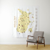 Adventure National Park Kaart Woodland Nursery Wandkleed (In situ)