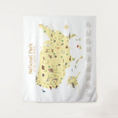 Adventure National Park Kaart Woodland Nursery Wandkleed (Voorkant)