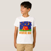 Adventure Night Camping Tent Kids Drawing T-shirt (Voorkant volledig)