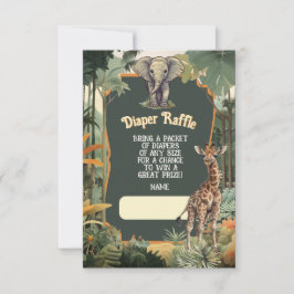 Adventure Oerwoud Animals Douche Luier Raffle Kaart