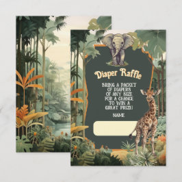 Adventure Oerwoud Animals Douche Luier Raffle Kaart