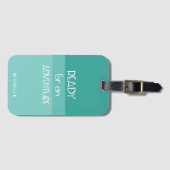Adventure Ombre Blauwgroen | Monogram Bagagelabel (Voorkant (horizontaal))