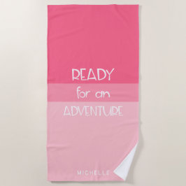 Adventure Ombre Pink | Monogram strand Strandlaken