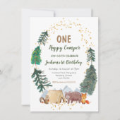 Adventure One Camper eerste verjaardag uitnodiging (Voorkant)