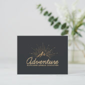 Adventure Ontdek Dream Discover Typografie Briefkaart (Staand voorkant)