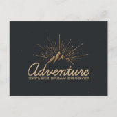 Adventure Ontdek Dream Discover Typografie Briefkaart (Voorkant)
