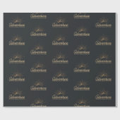 Adventure Ontdek Dream Discover Typografie Cadeaupapier (Vlak)