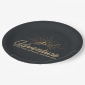 Adventure Ontdek Dream Discover Typografie Papieren Bordje (Gekanteld)