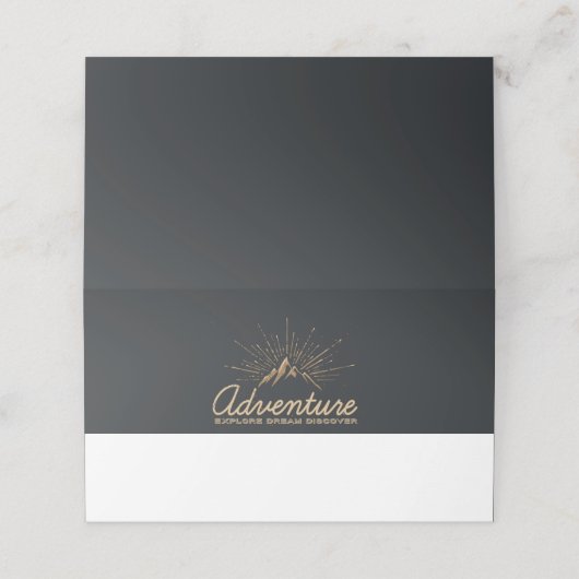 Adventure Ontdek Dream Discover Typografie Plaatskaartje (Buitenkant ongevouwen)