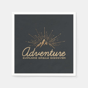 Adventure Ontdek Dream Discover Typografie Servet