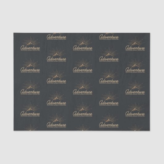 Adventure Ontdek Dream Discover Typografie Tissuepapier (Voorkant)