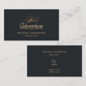 Adventure Ontdek Dream Discover Typografie Visitekaartje (Voorkant / Achterkant)